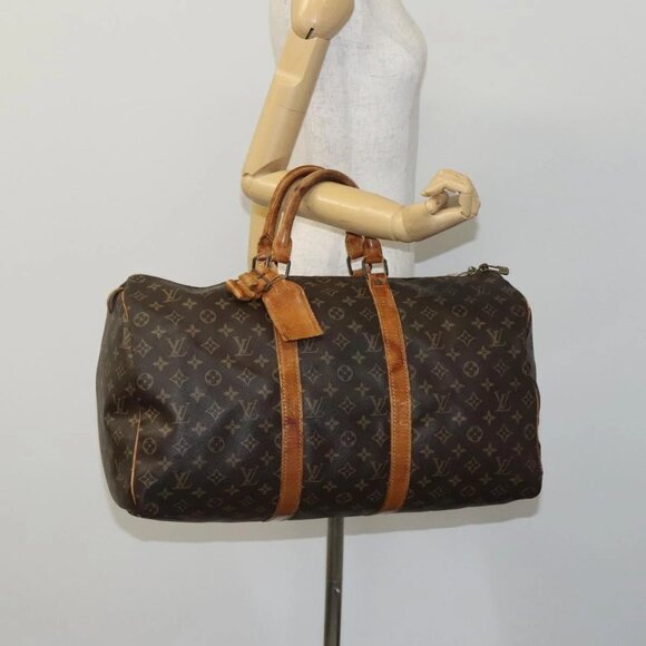 LOUIS VUITTON Monogram Keepall 50 Boston Bag M41426 LV Auth EC556 - Picture 12 of 15